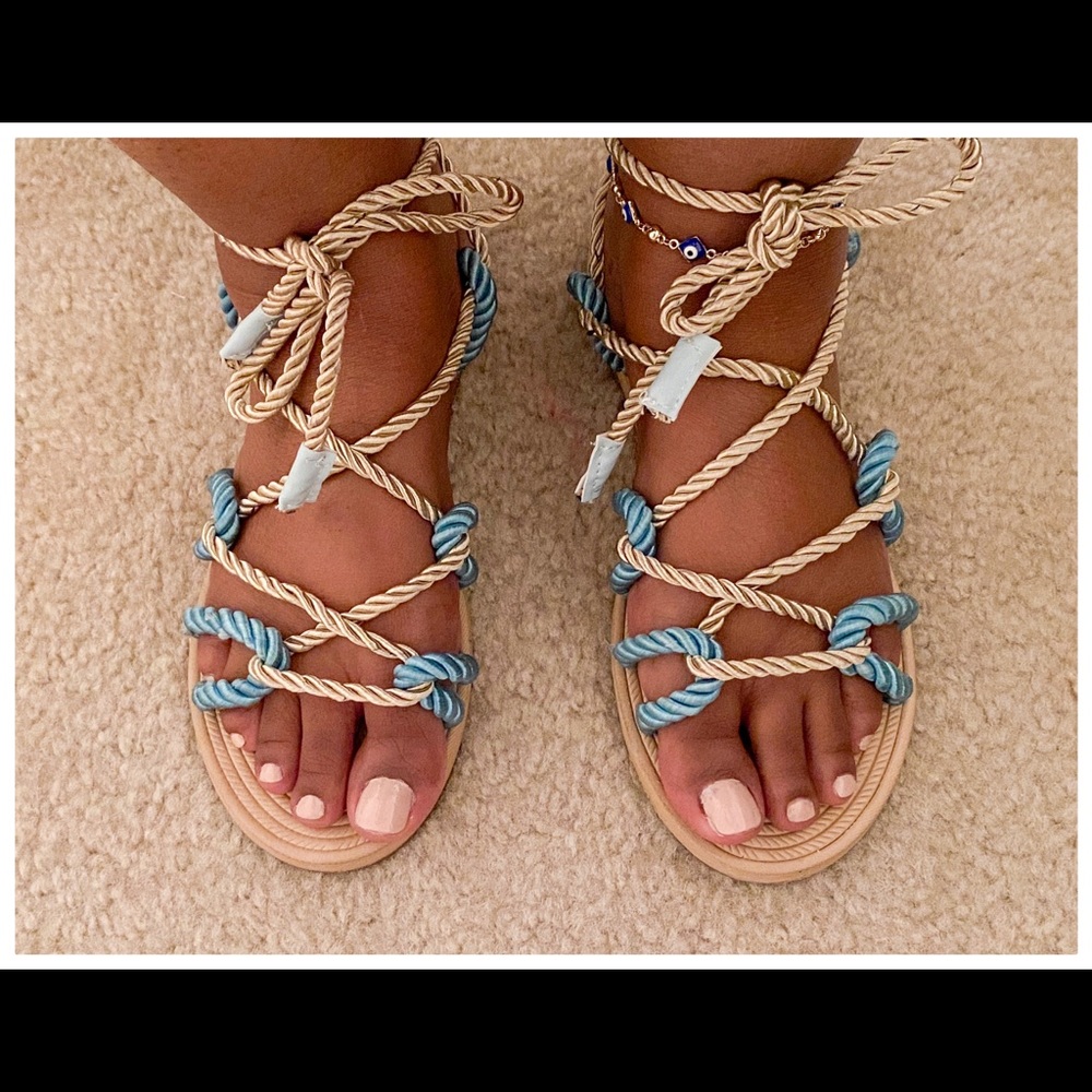 Gladiator Sandals New color Aqua size 7